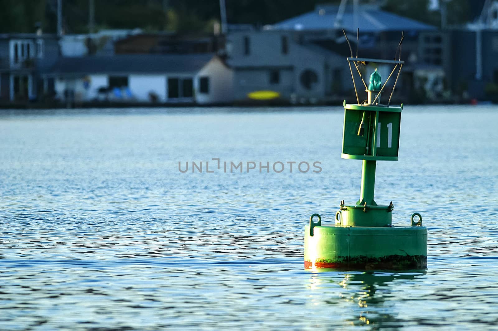 Navigation buoy on Lake Union, Seattle, WA by cestes001