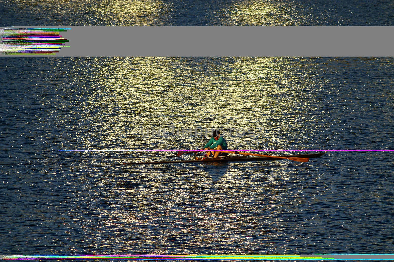 Rower at Sunrise on Lake Union by cestes001