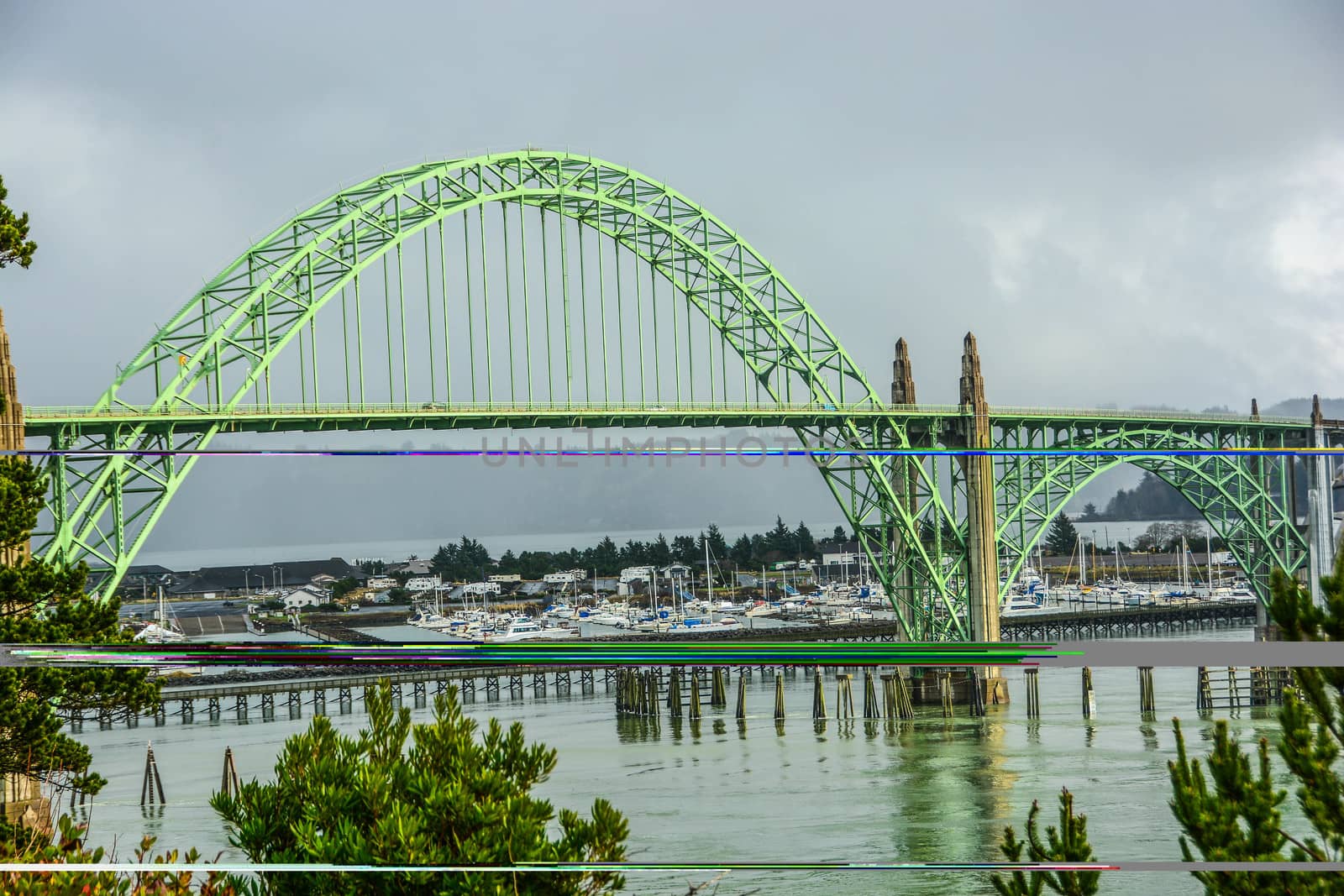 Newport Bridge on the Oregon Coast by cestes001