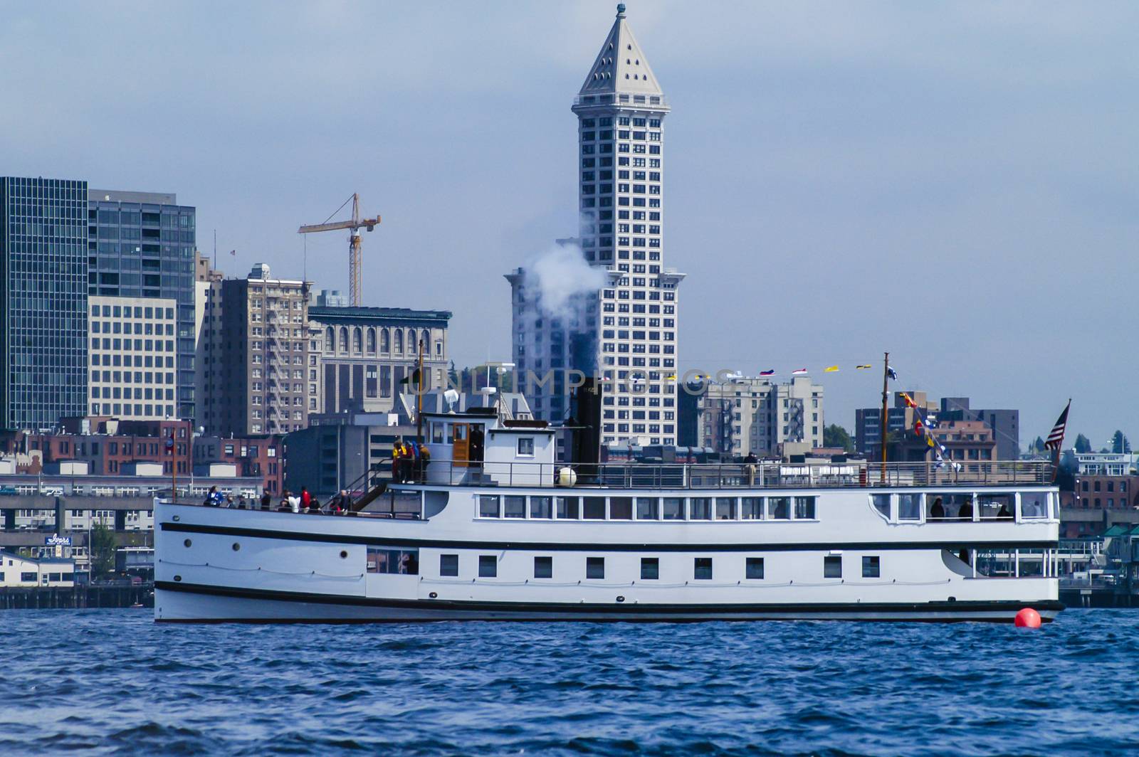 Historic steam vessel on Elliott Bay - Seattle, WA