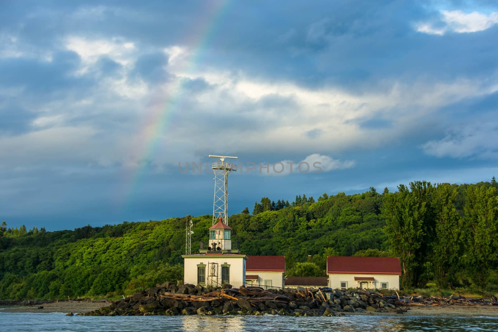 West Point Lighthouse on Seattle's Shilshole Bay by cestes001