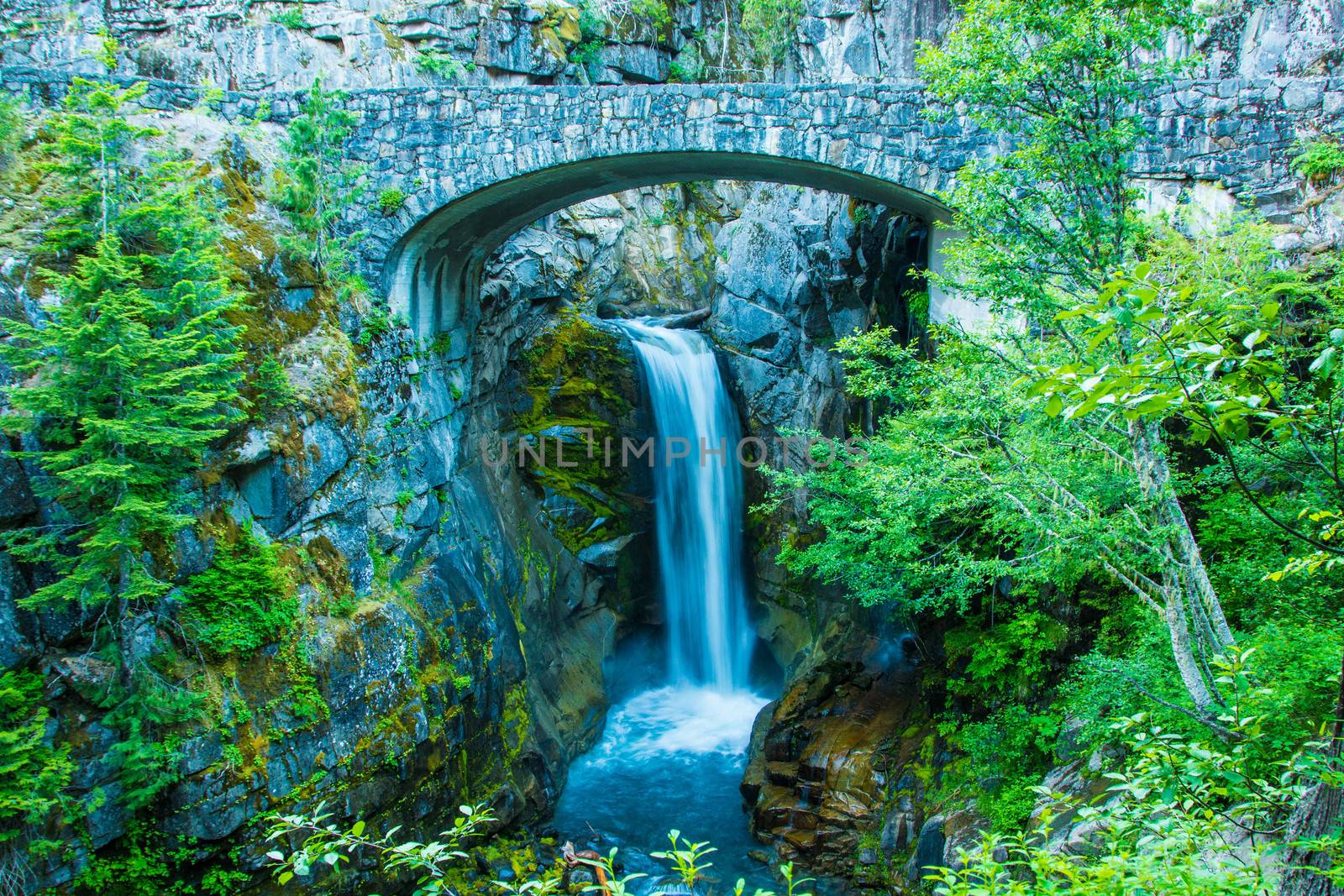Christine Falls near the entrance to Mount Rainier National Park by cestes001