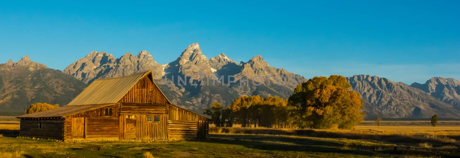 Panorama - Moulton Barn in Grand Teton National Park by cestes001