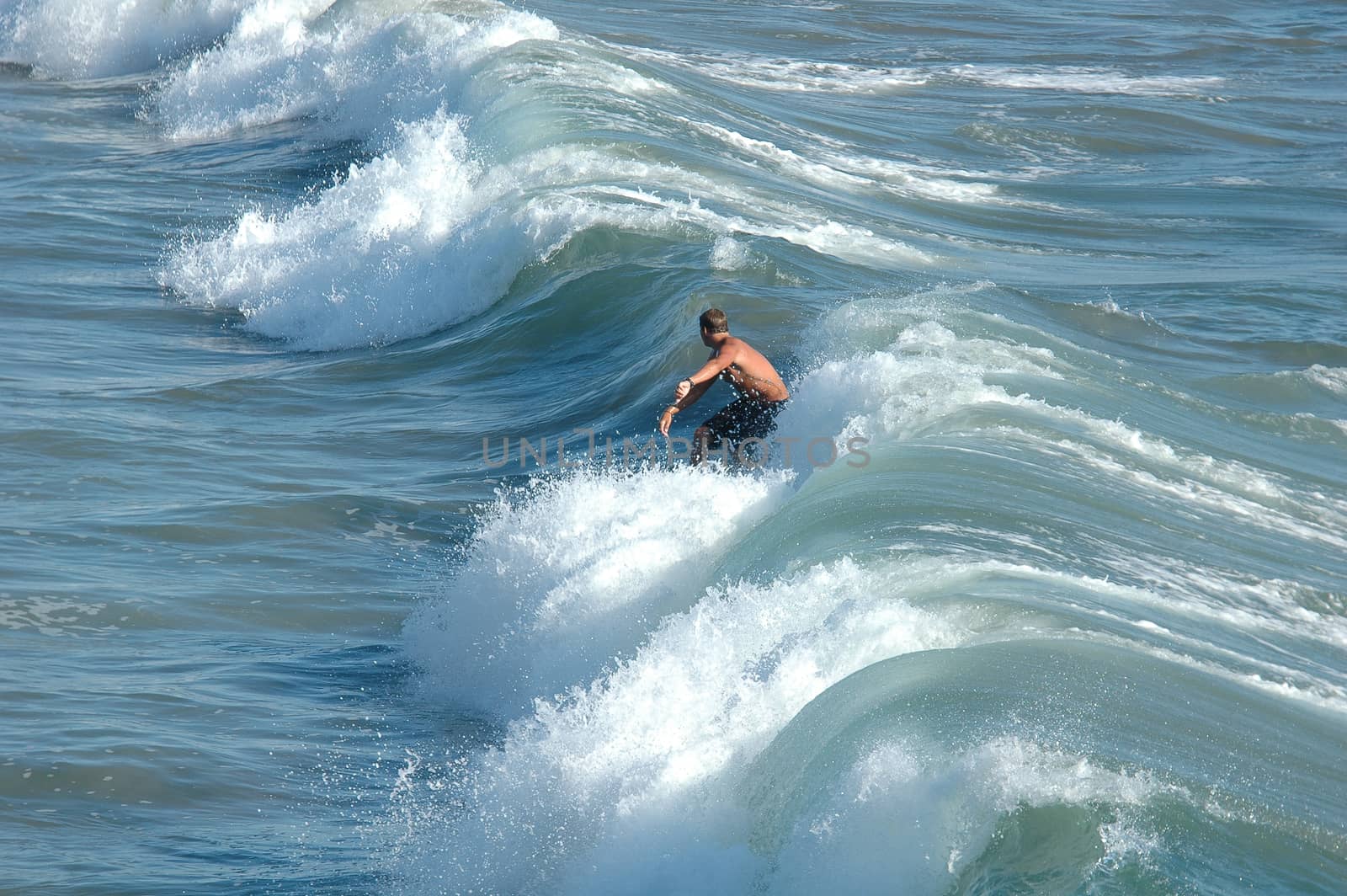 Surfing action, Pacific Beach, CA