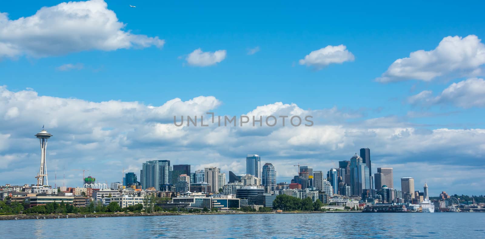 View looking south from Space Needle to Smith Toiwer.