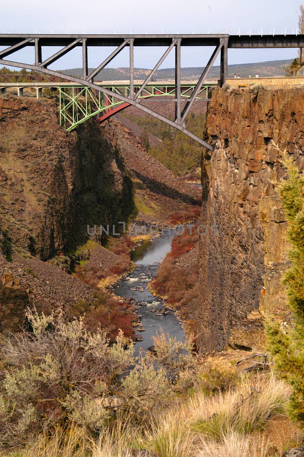 Three bridges over the Deschutes River, Terrebon, OR