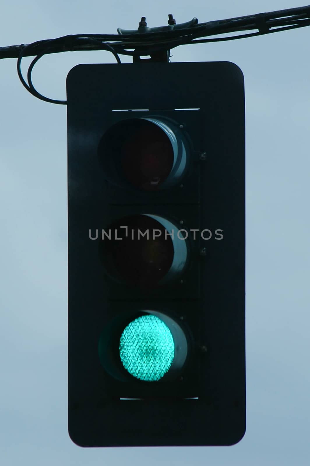 Traffic Light directing motorists and pedestrians to go