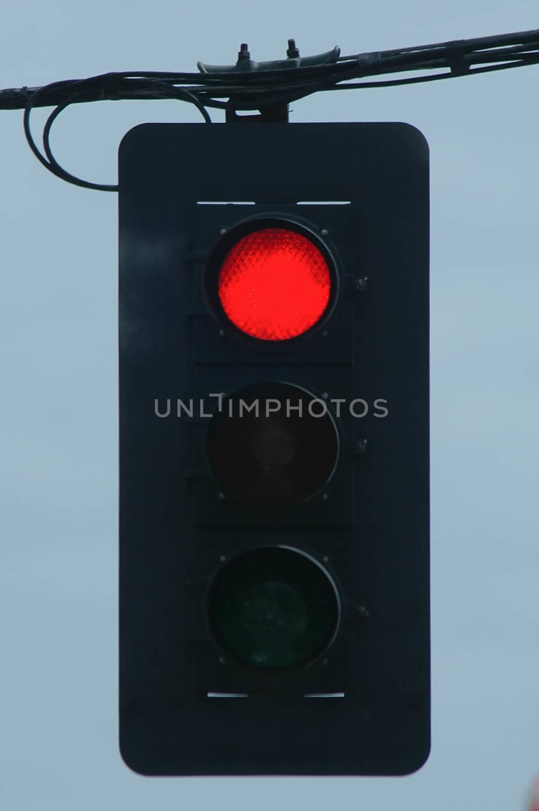 Traffic Light directing motorists and pedestrians to stop