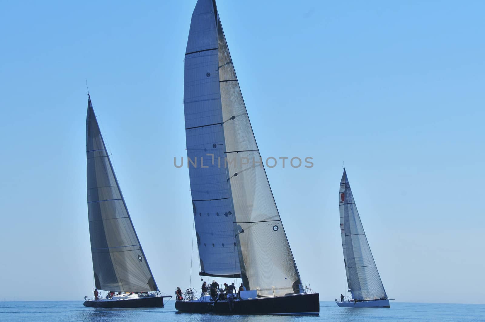 Start of saliing Race in the Pacific Northwest USA - Swiftsure Classic