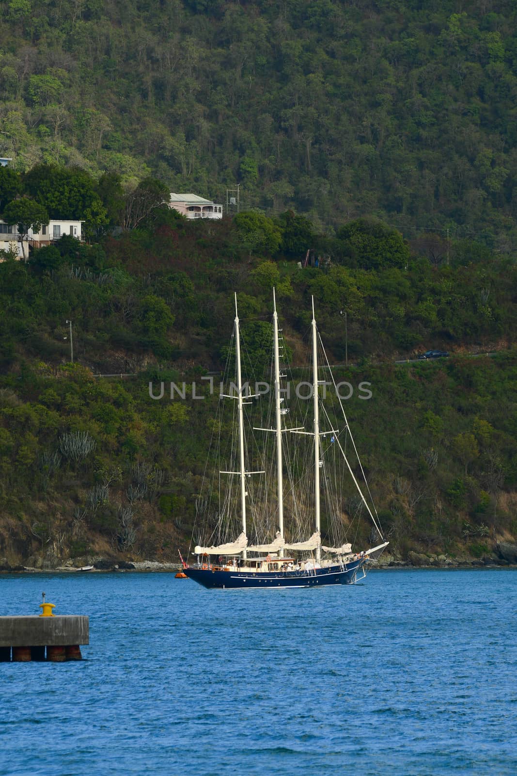 Sailing Schooner at anchor by cestes001
