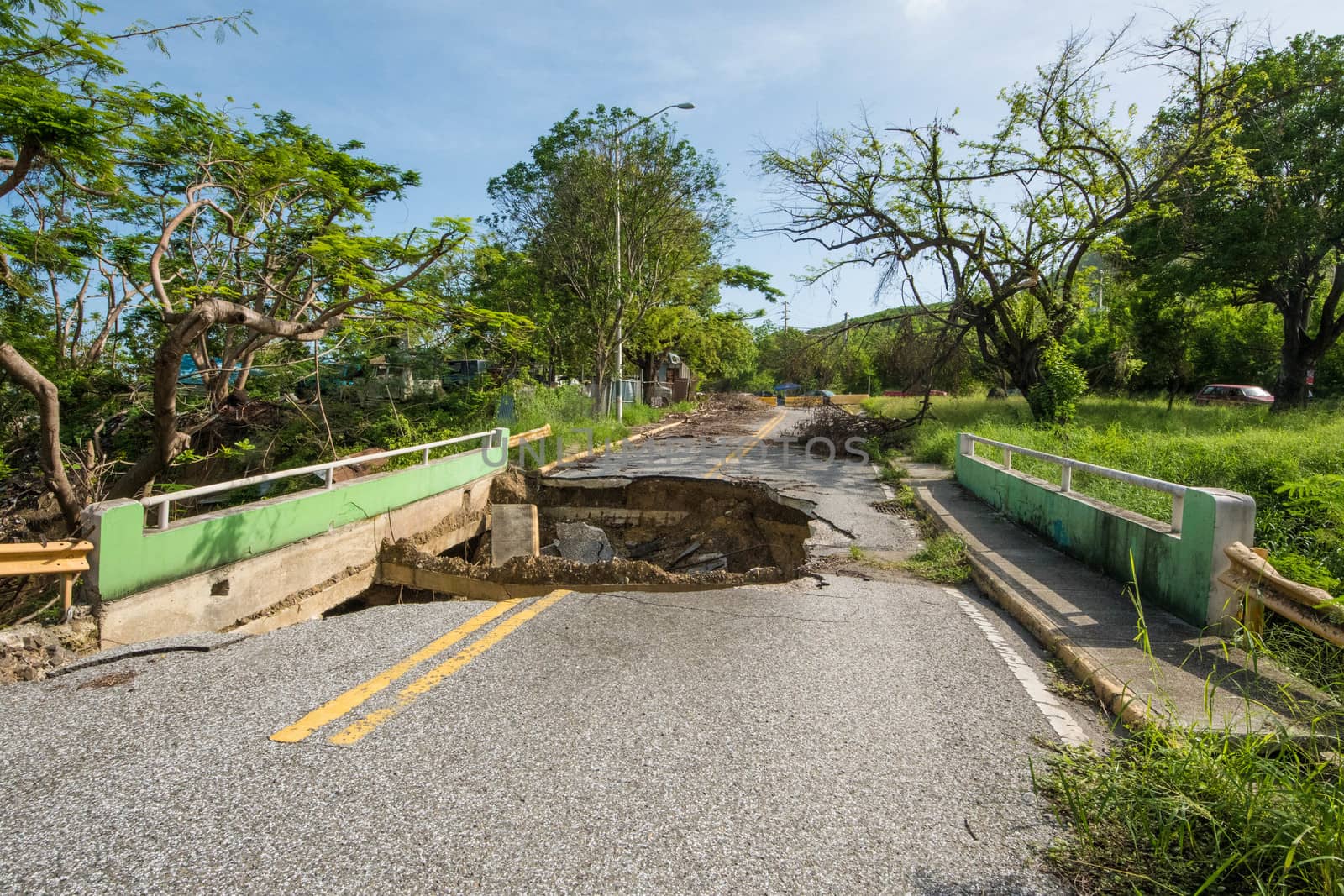 Washout on Puerto Rico road in Caguas, Puerto Rico by cestes001