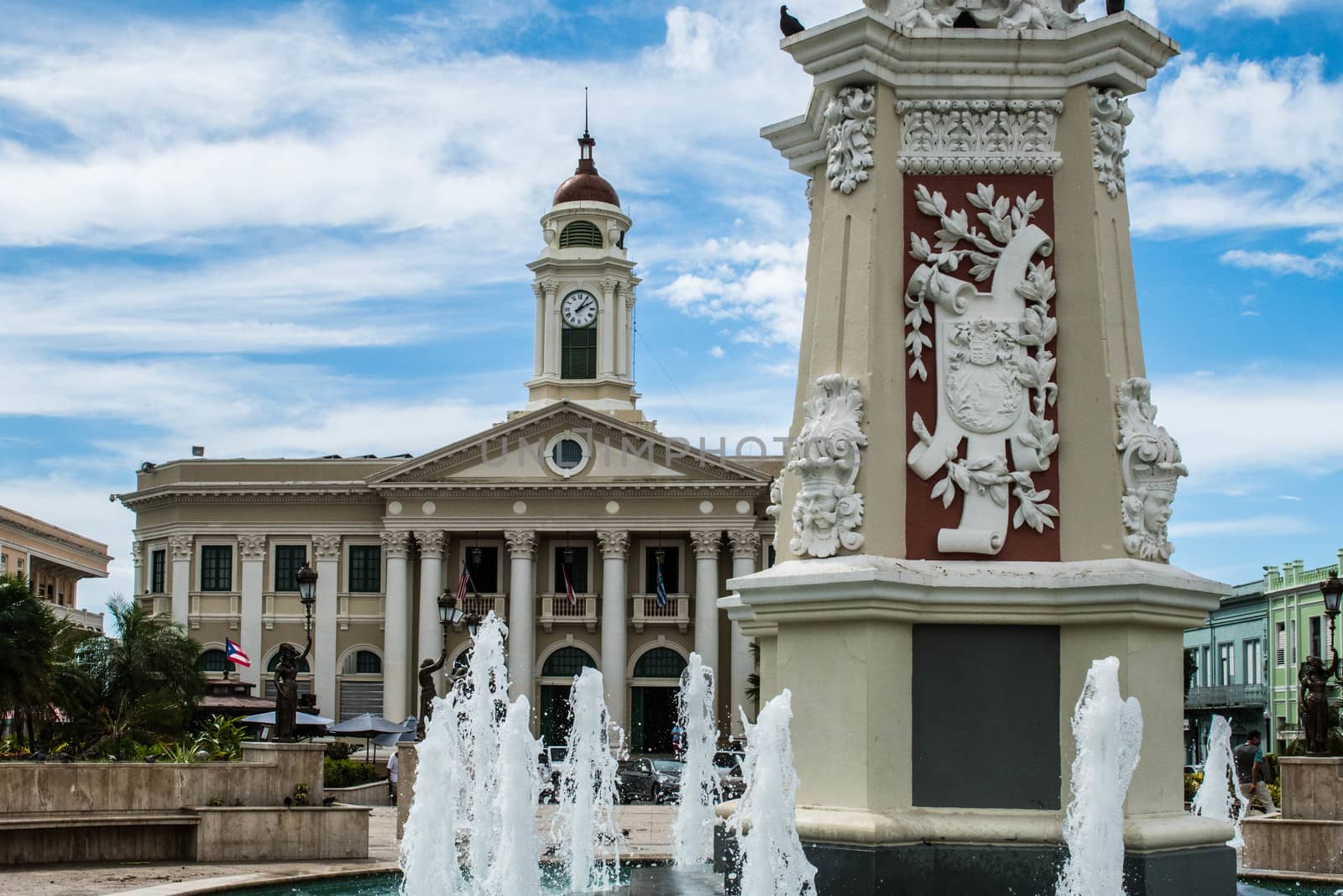 Puerto Rican villages all have a central gathering point, called the Plaza, near the major church.