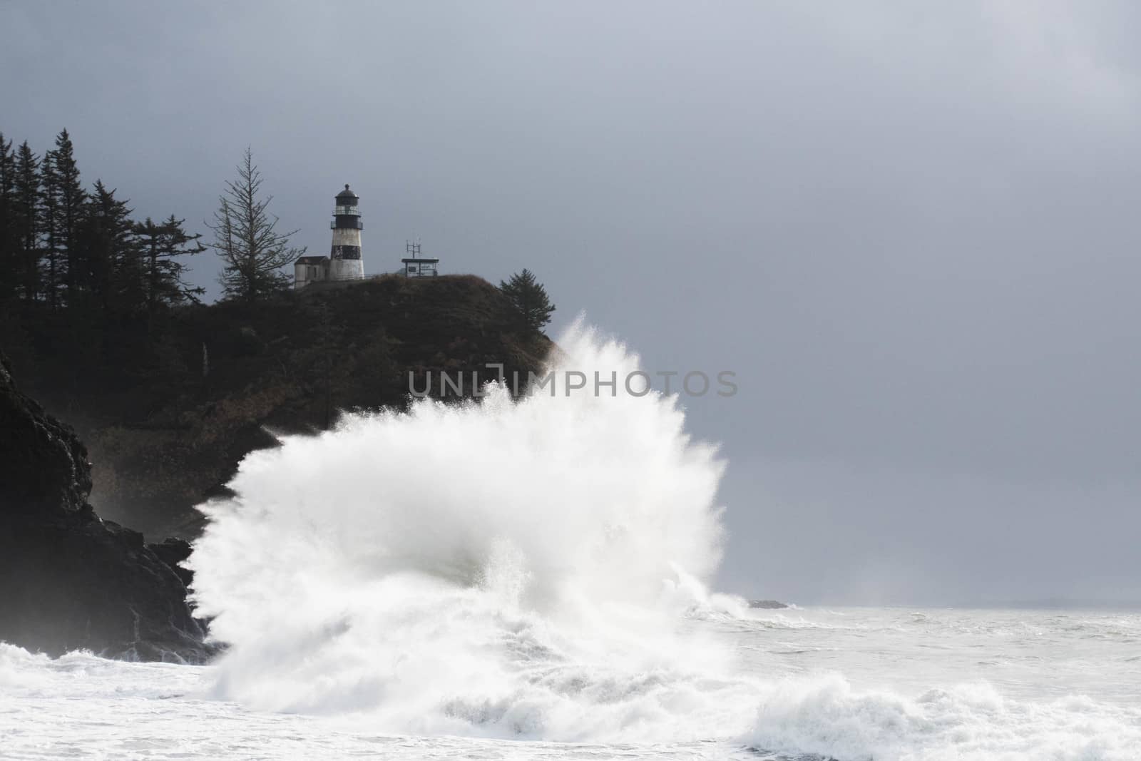 Waves on Washington Coast at Cape Disappointment State Park by cestes001