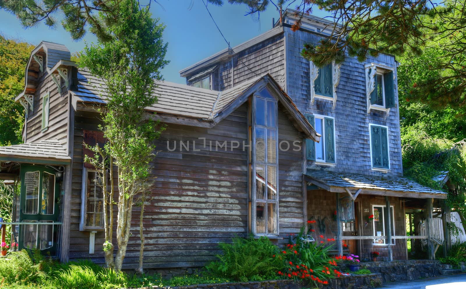 HDR view of house in Cannon Beach, Oregon