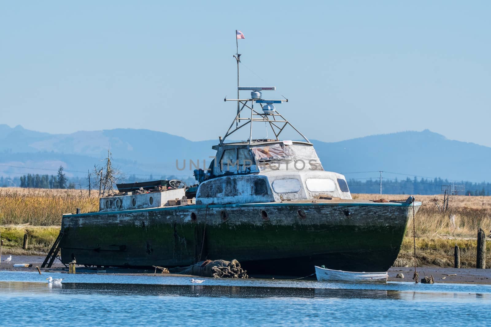 Derelict Vessel on Steamboat Slough by cestes001