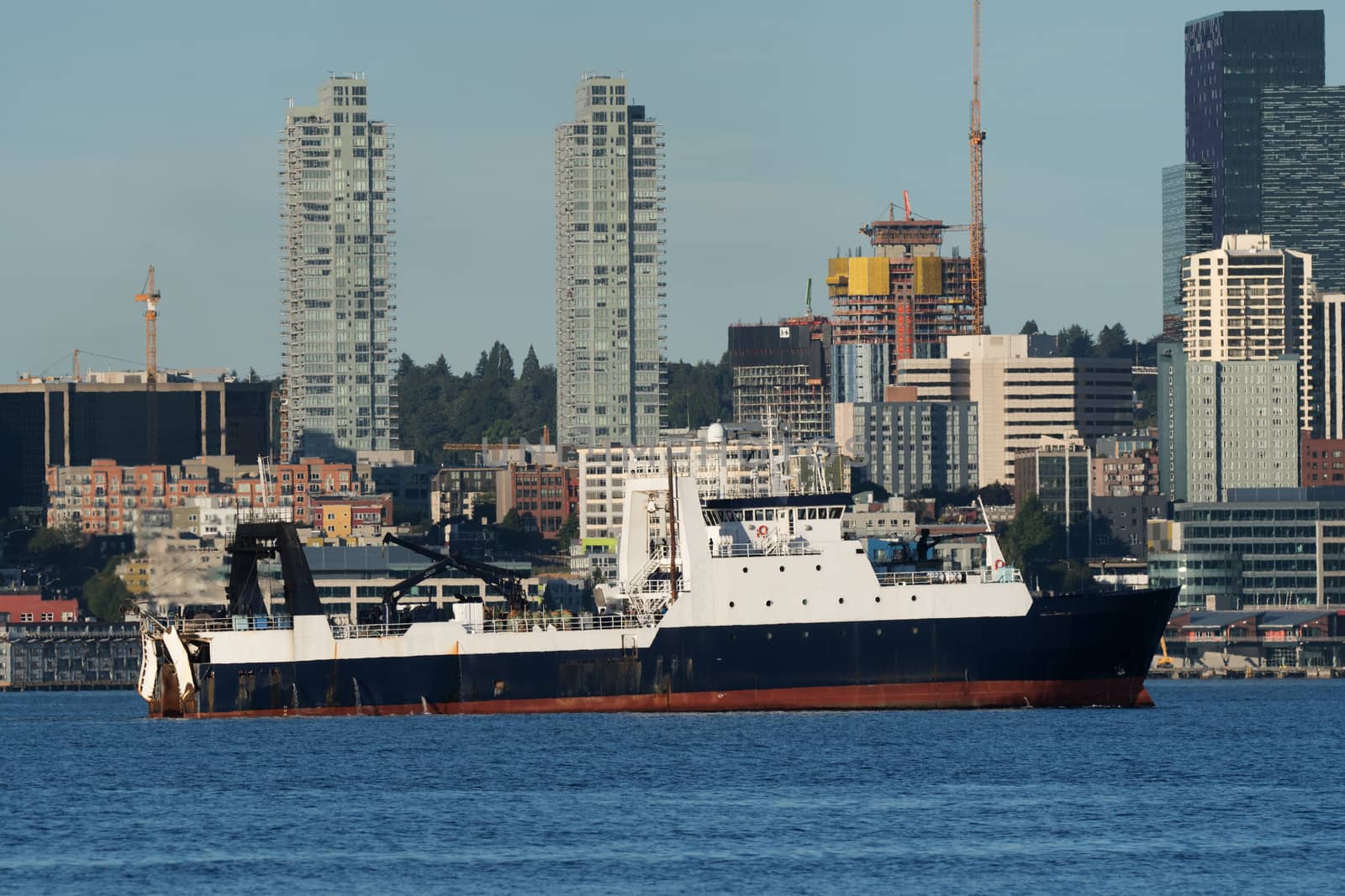 Factory trawler returning to Seattle from fishing trip