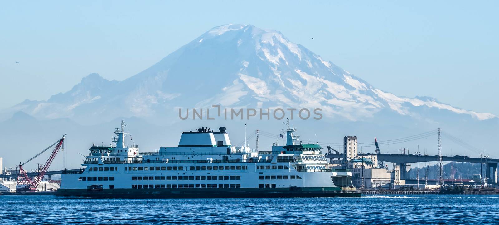 Washington State Ferry on Elliott Bay by cestes001