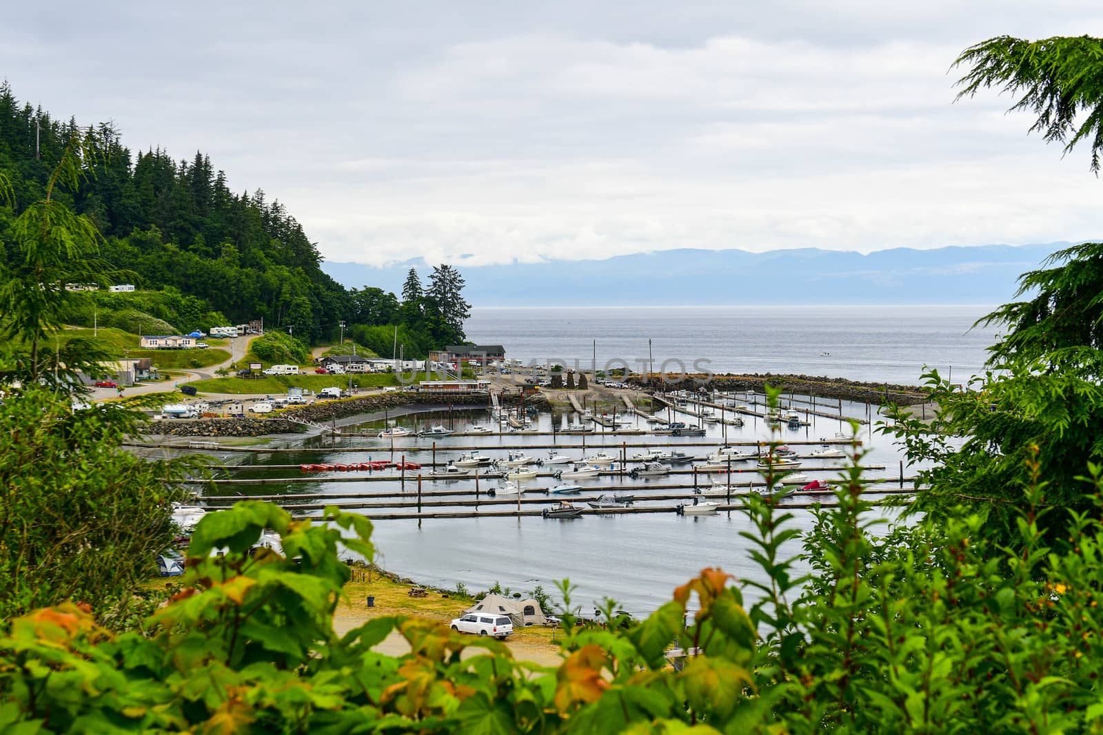 Harbor on the Strait of Juan De Fuca on Washington State's northwest coast.