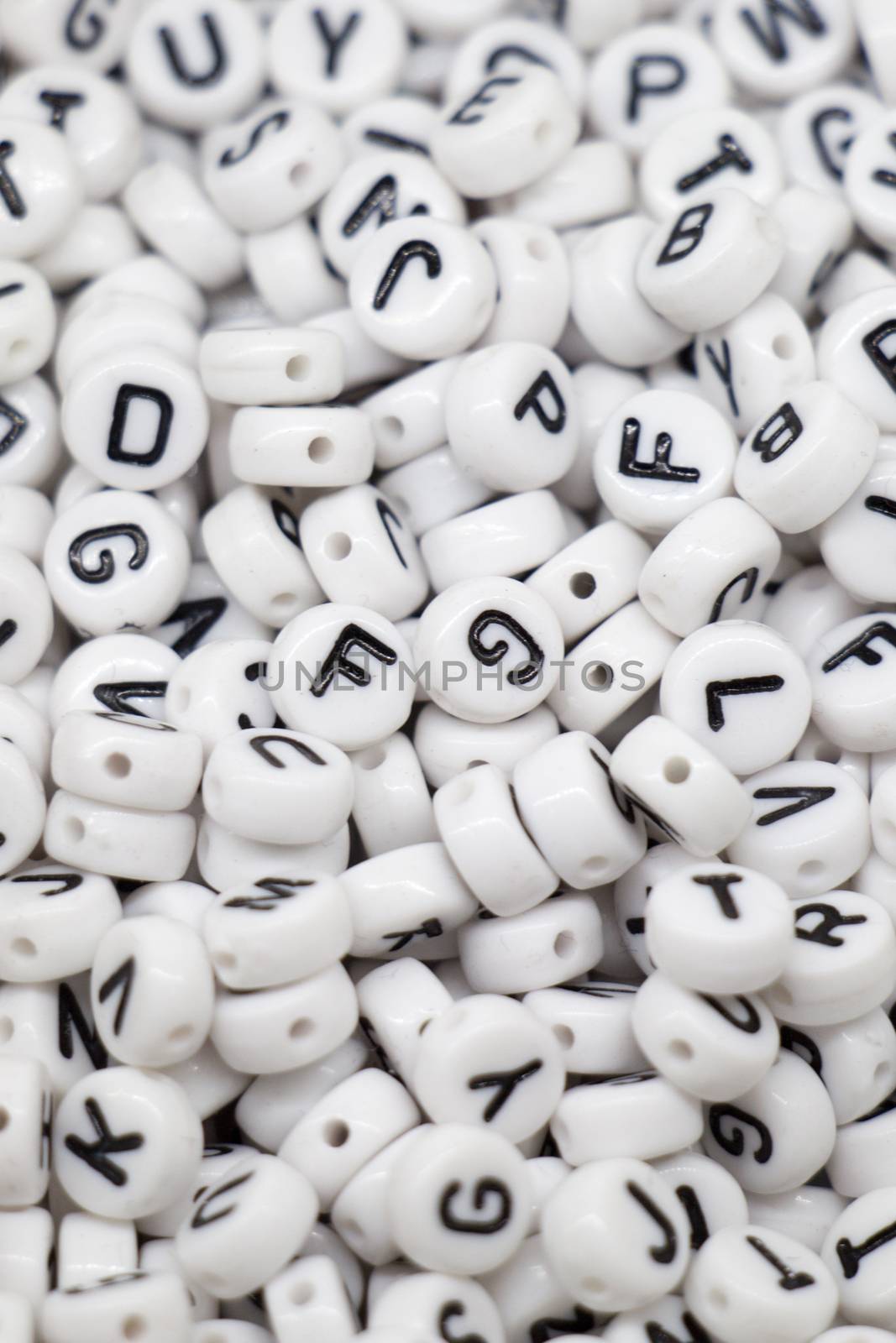 Colorful alphabet letter cubes in view