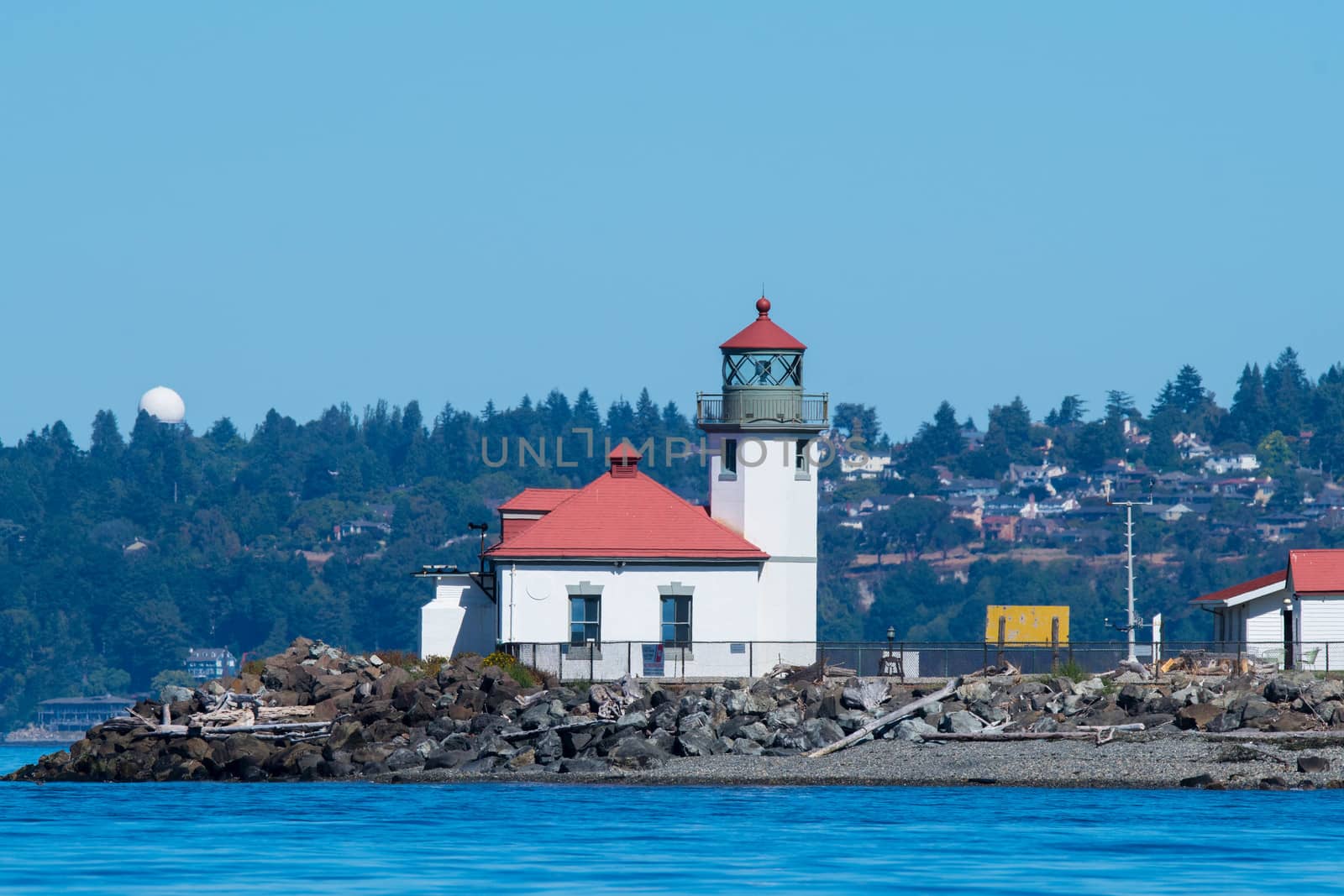 West Point Lighthouse on Seattle's Shilshole Bay by cestes001