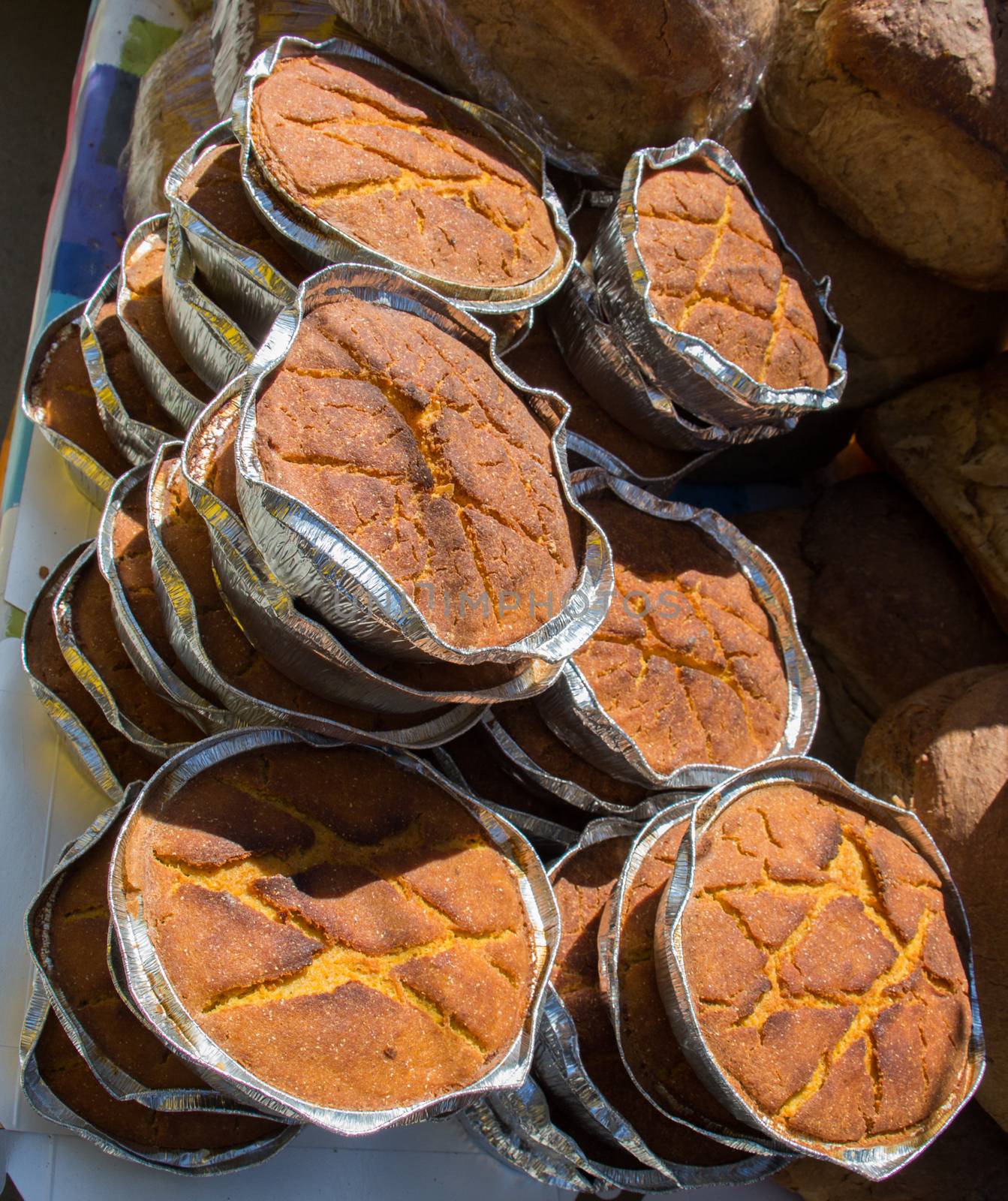 Traditional Turkish style bread of corn flour