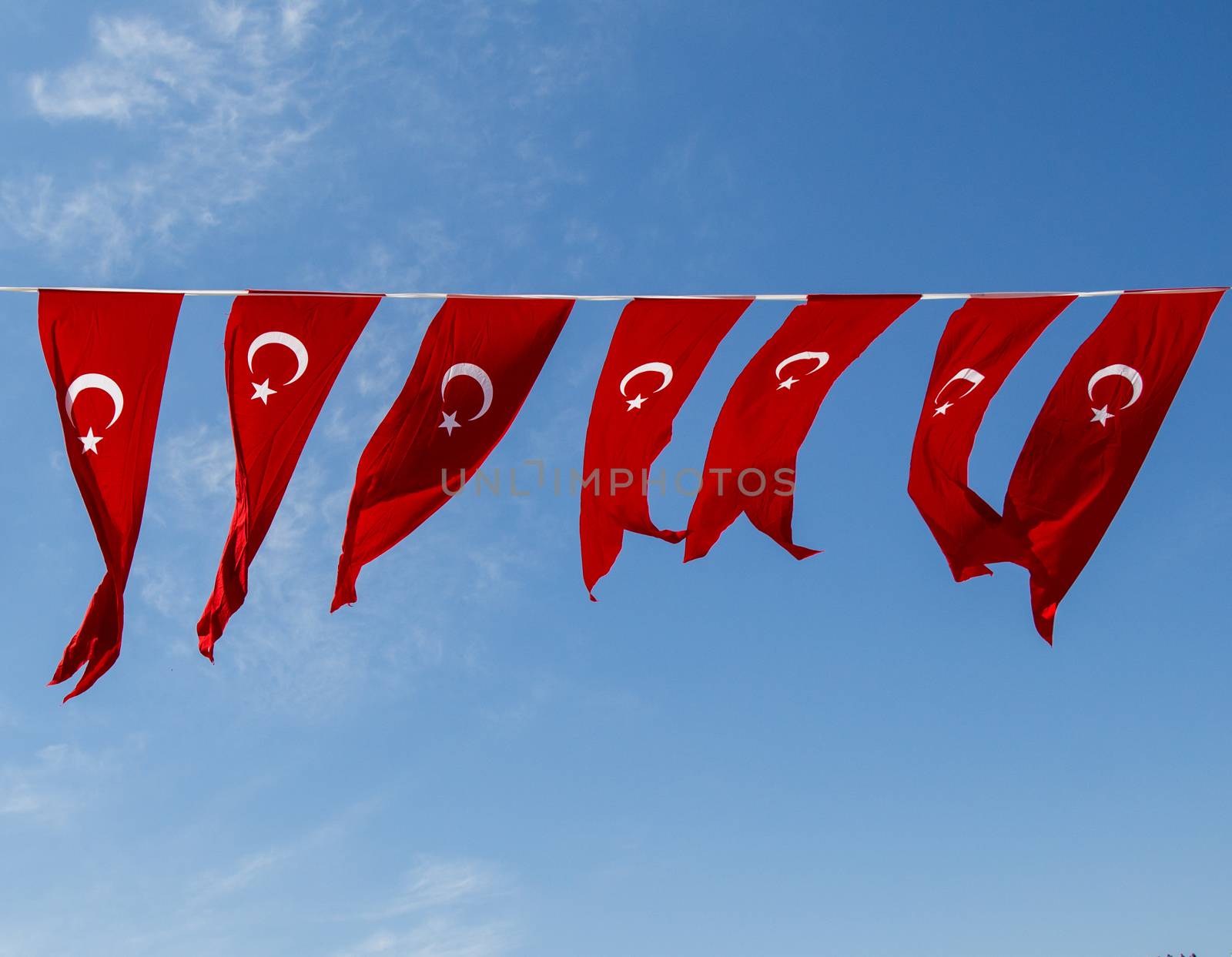 Turkish national flag  in view by berkay