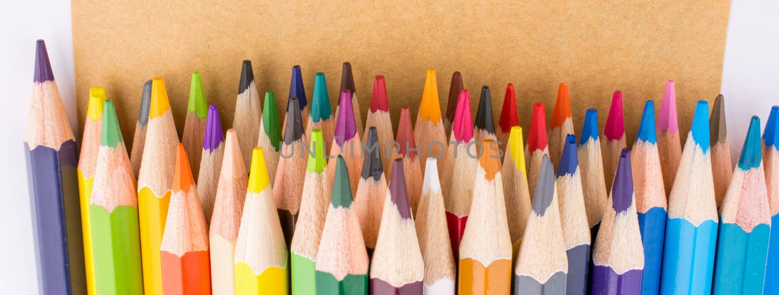 Color pencils and back to school title  by berkay