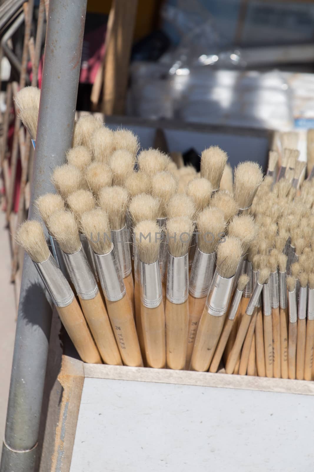 Set of painting brush at the market