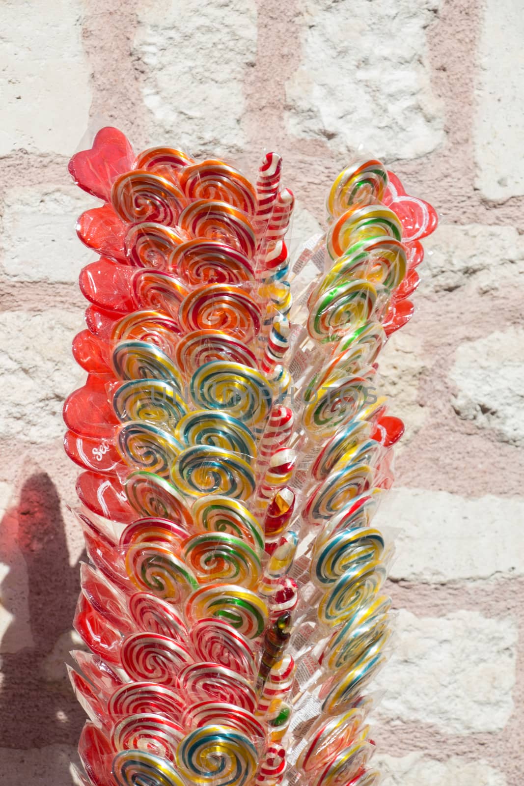 delicious colorful swirl candy and sweets for kids