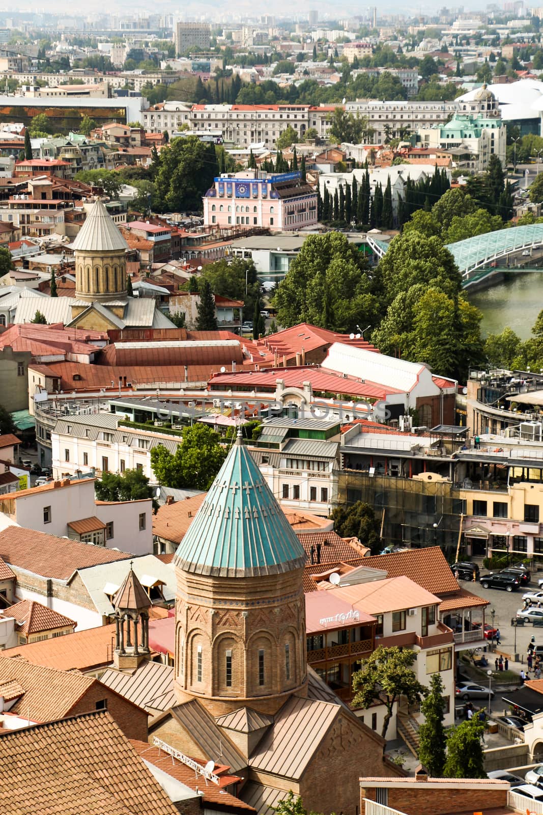 Beautiful panoramic view of Tbilisi in Georgia