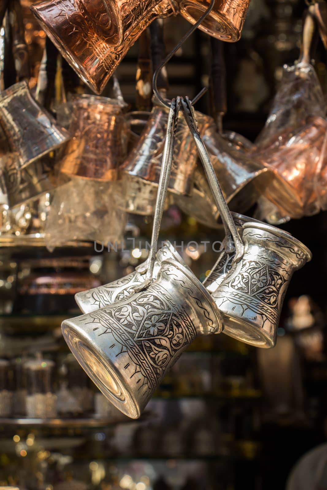 Turkish coffee pots made in a traditional style