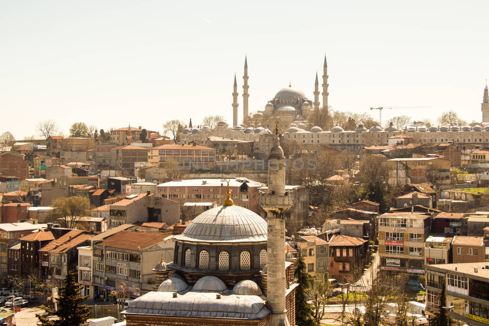 Outer view of Ottoman style mosque in Istanbul