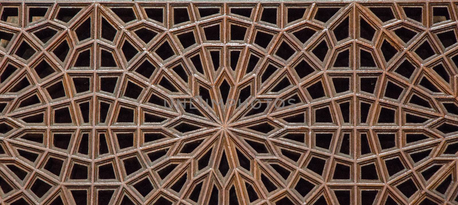 Ottoman  art with geometric patterns on wood by berkay