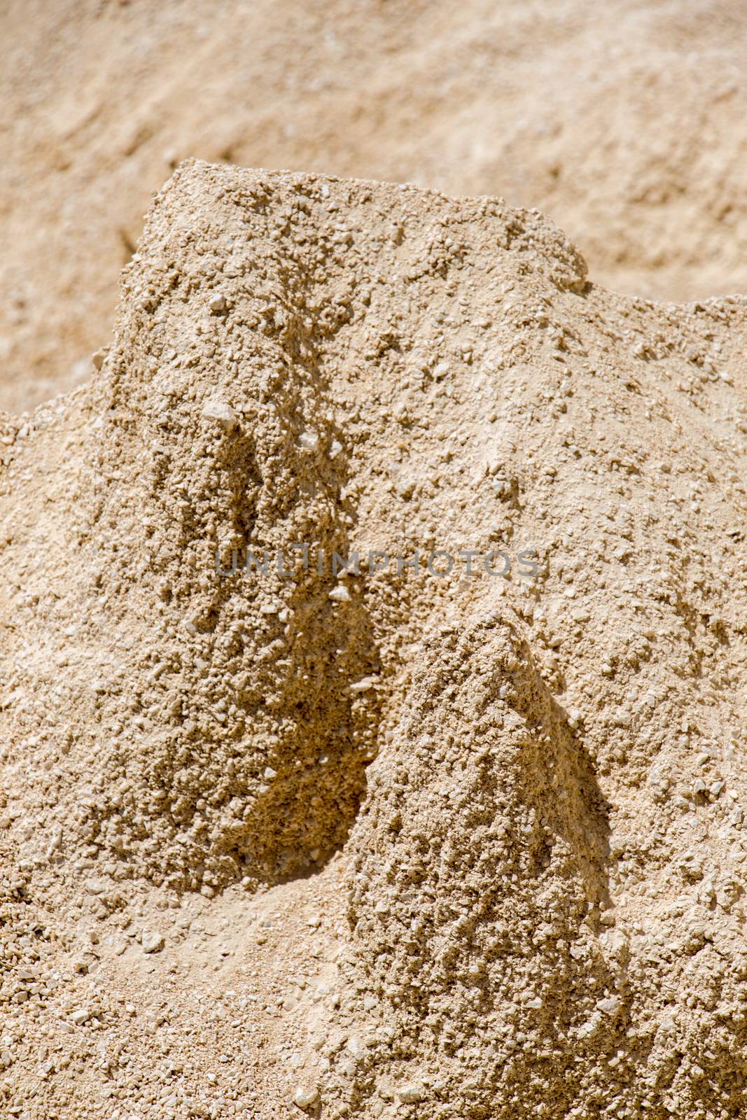 Sand for construction as a background