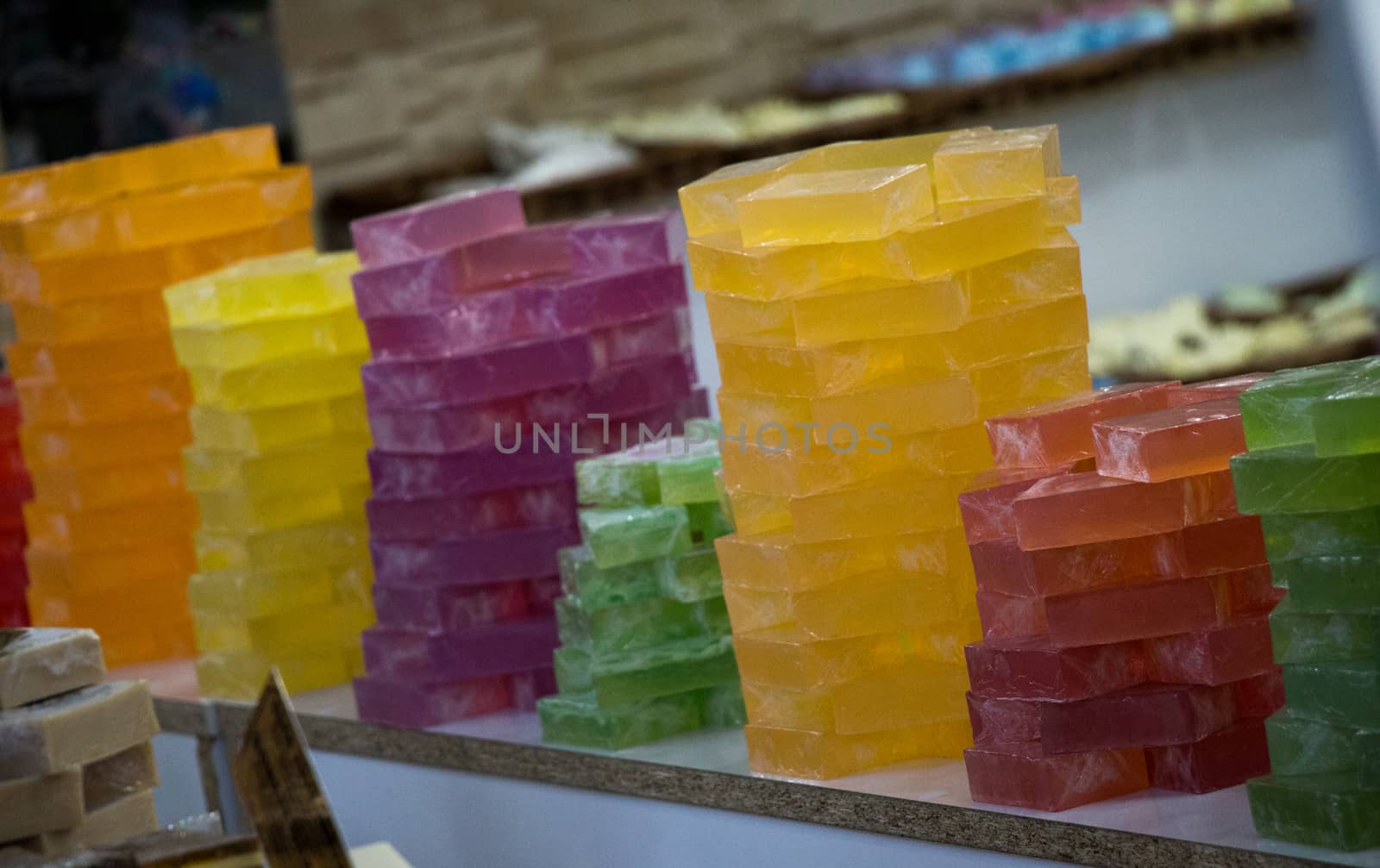Collection of bars of fragrant hand made organic soap