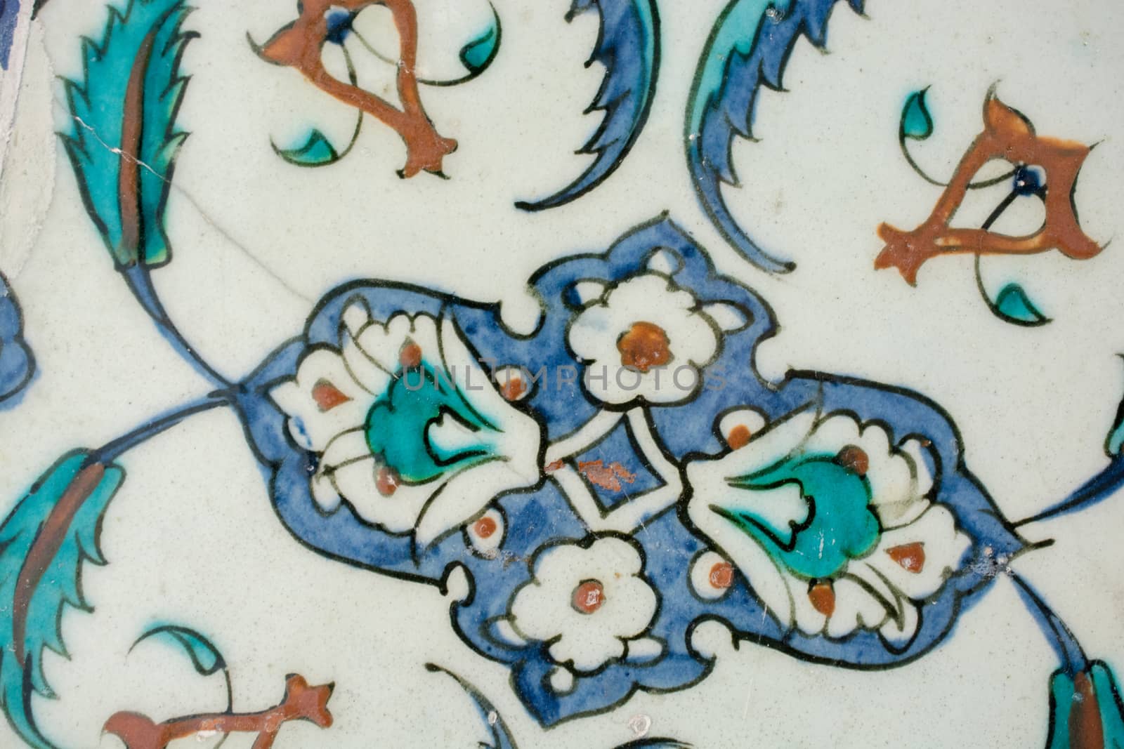 Floral art pattern example of the Ottoman time