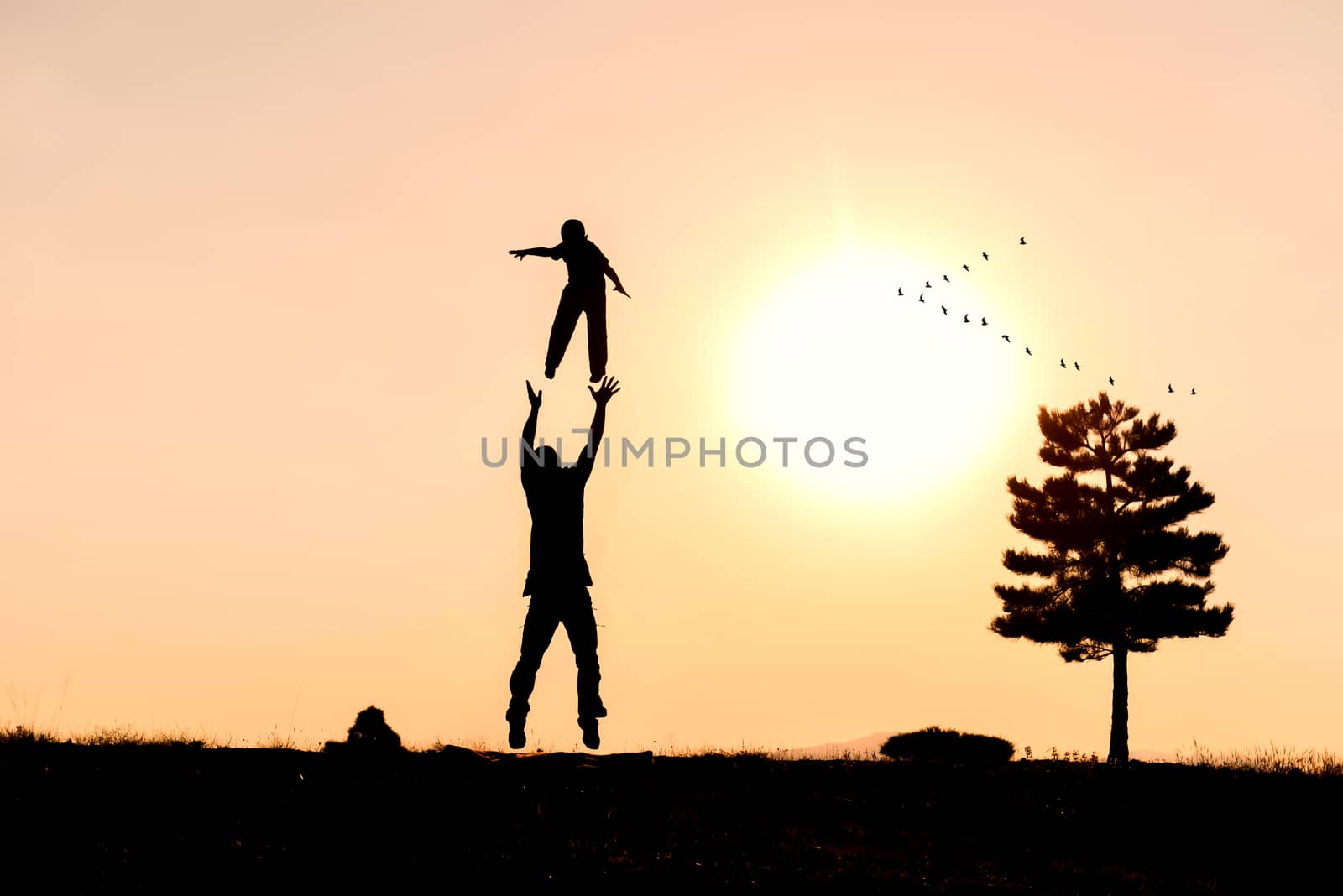 happy in nature,pleasant and cheerful family by crazymedia007