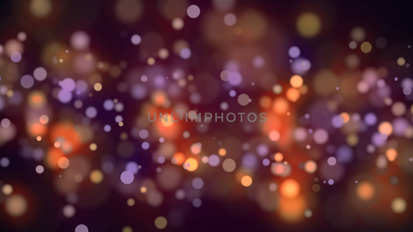 Abstract bokeh background. Christmas bokeh lights refocused blurred background. 3d render