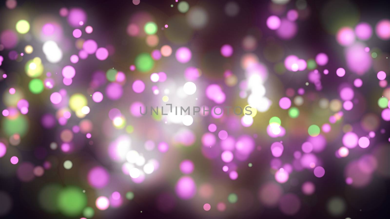 Abstract bokeh background. Christmas bokeh lights refocused blurred background. 3d render
