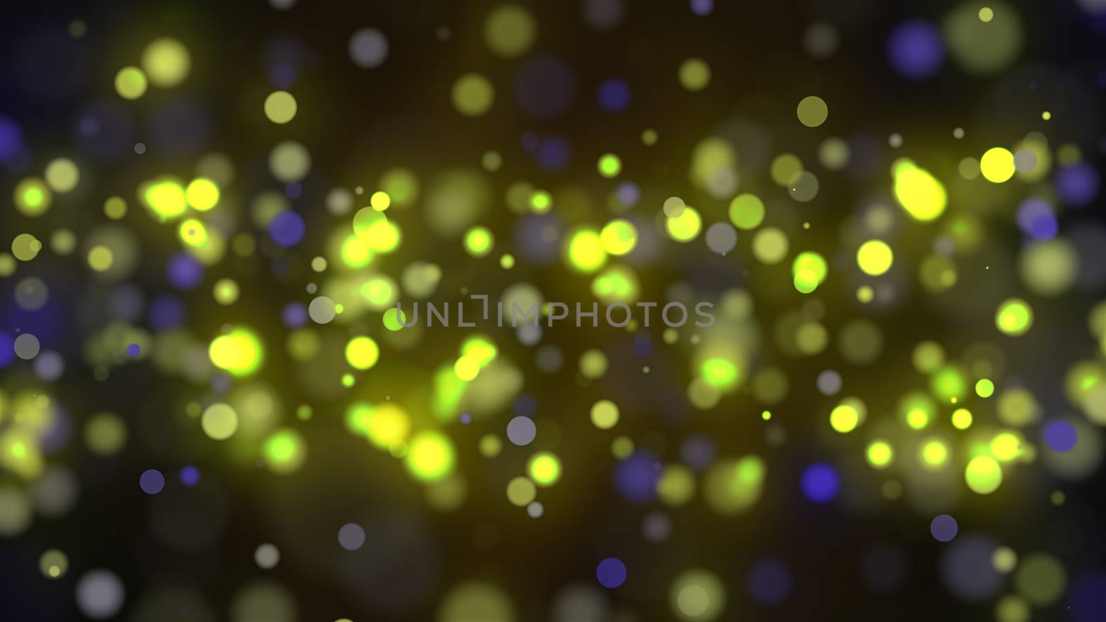 Abstract bokeh background. Christmas bokeh lights refocused blurred background. 3d render