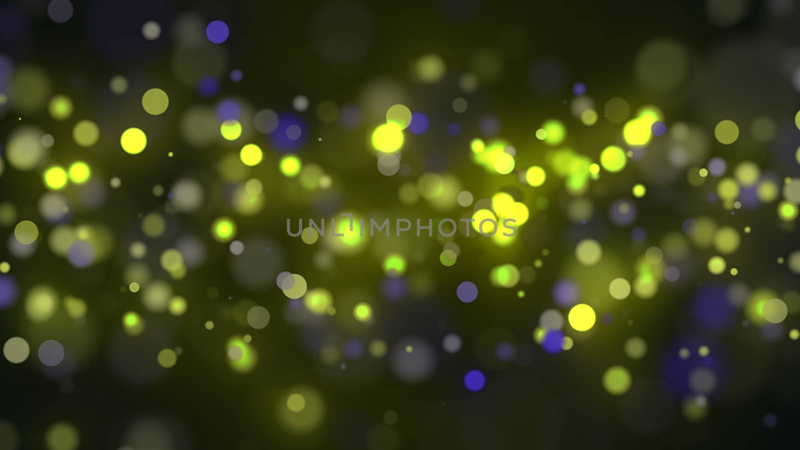 Abstract bokeh background. Christmas bokeh lights refocused blurred background. 3d render