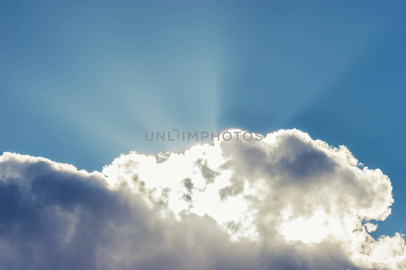 Sun and clouds beautiful natural religion background