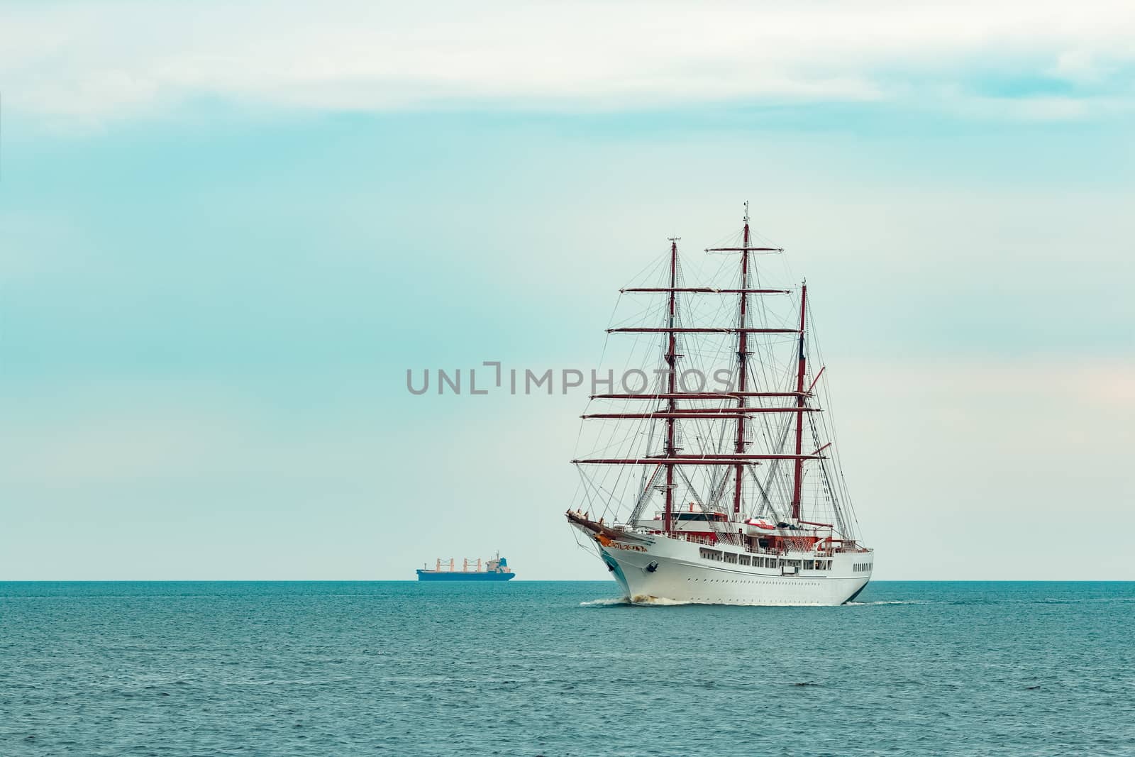 Three mast sailing ship by sengnsp