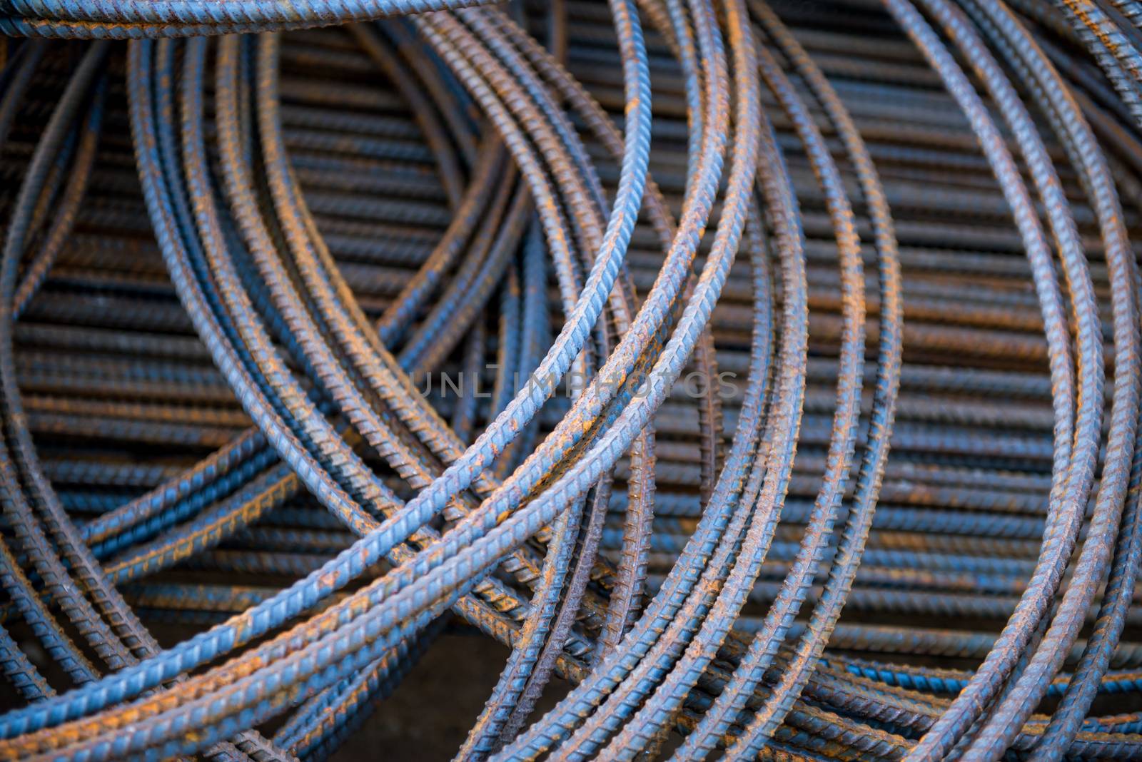 heap of rebar steel by antpkr