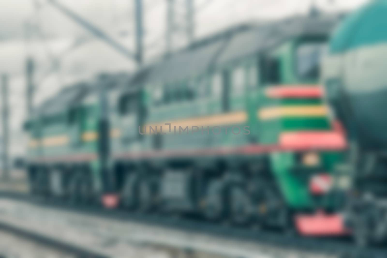 Cargo train - blurred image by sengnsp
