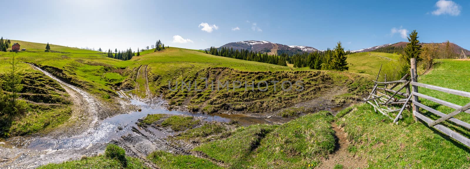 panorama of mountainous rural countryside by Pellinni