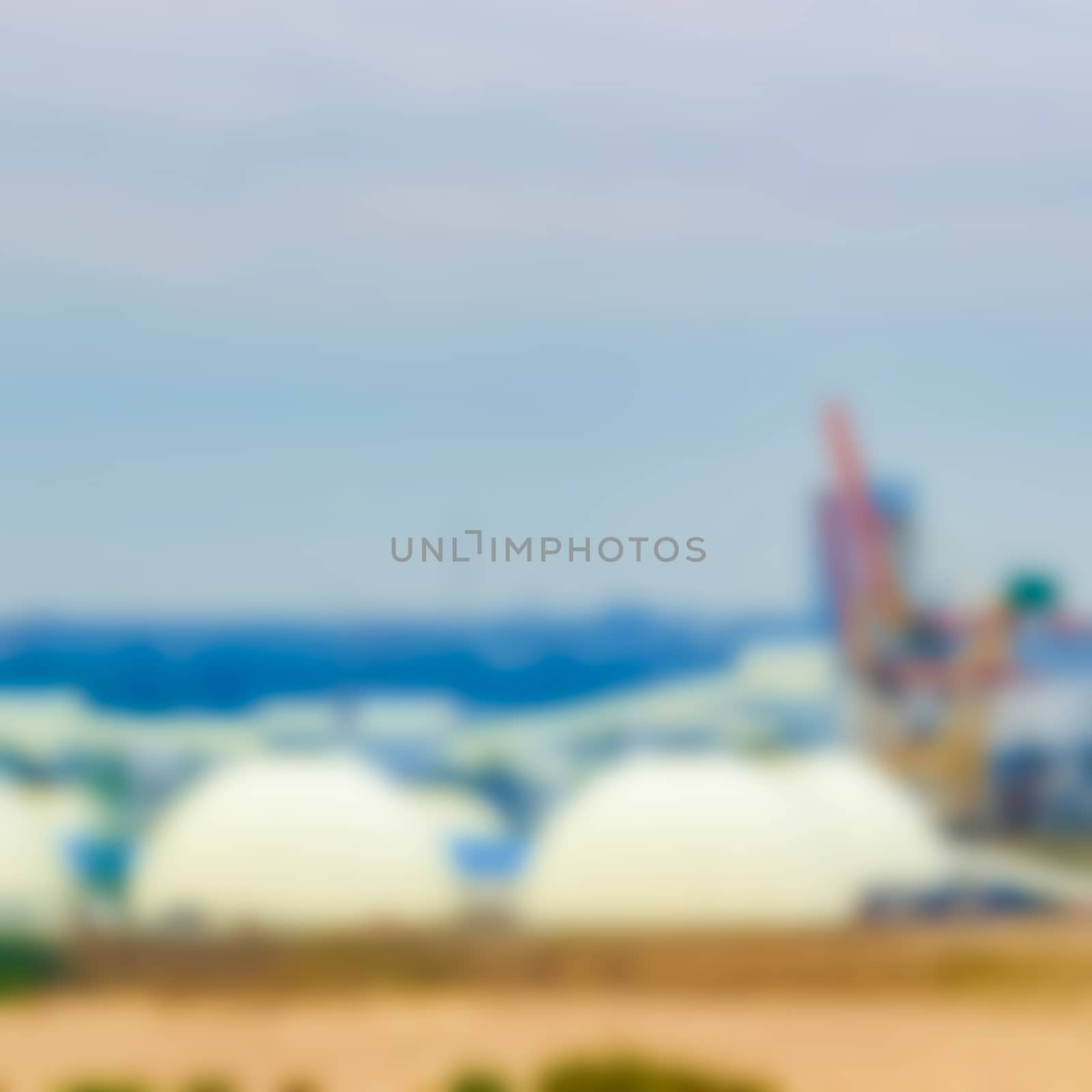 Cargo terminal - blurred image by sengnsp