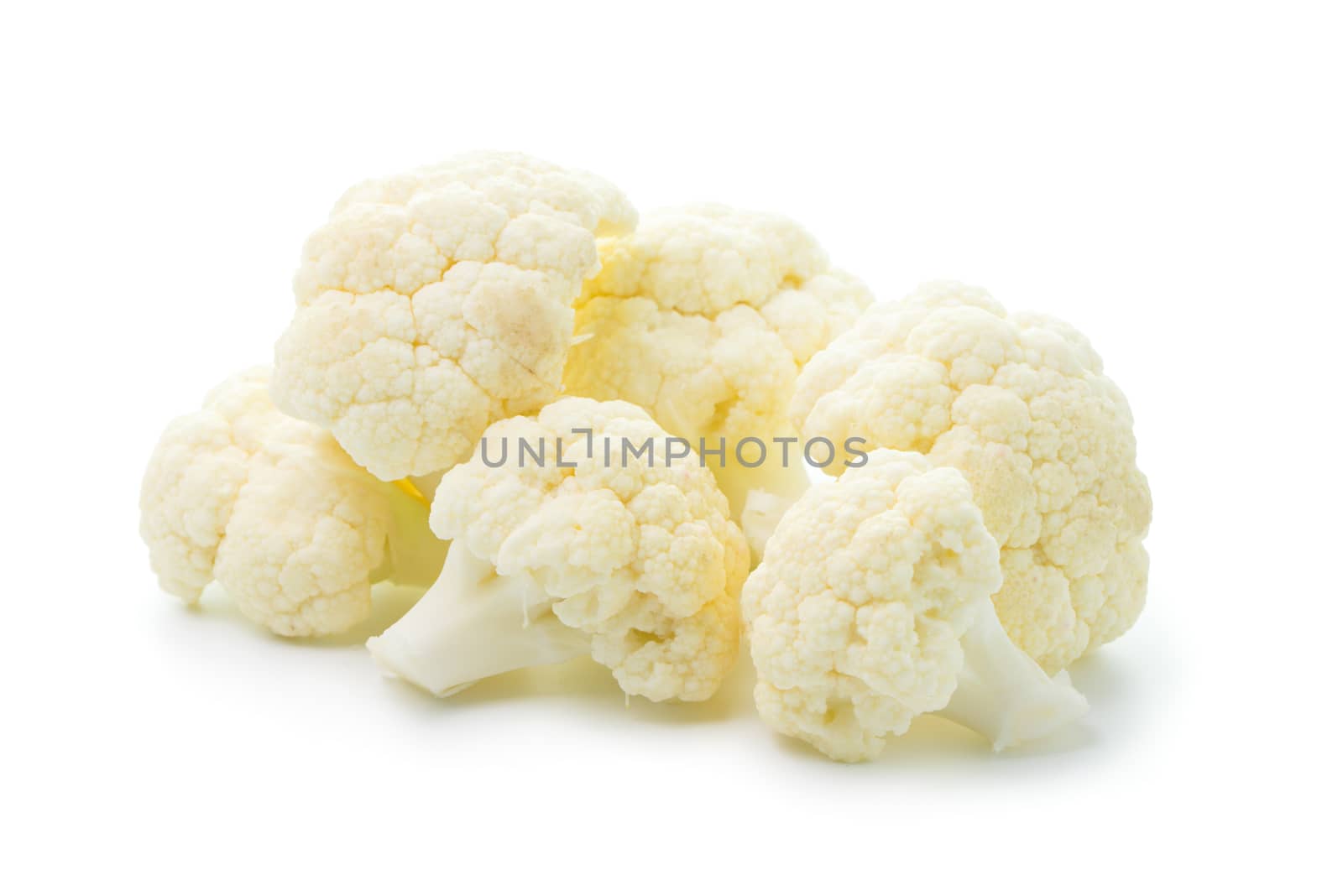 Cauliflower cabbage isolated on white background by Kenishirotie