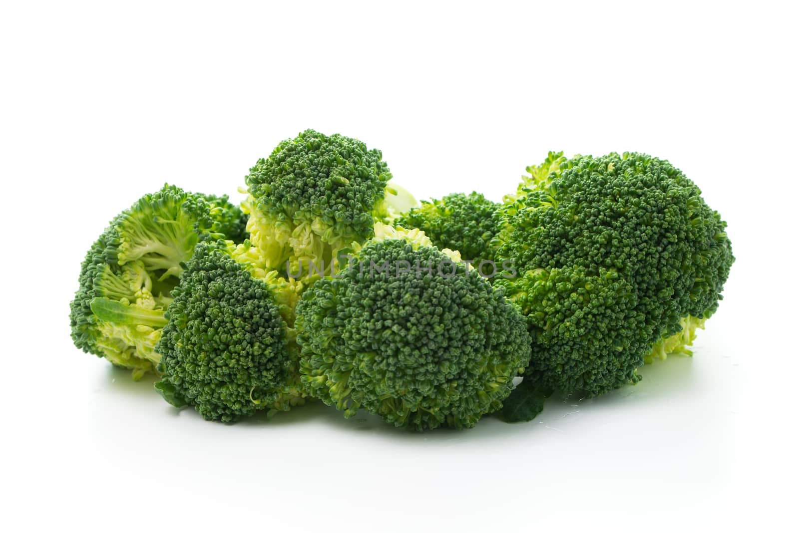 Raw broccoli vegetable isolated on white background