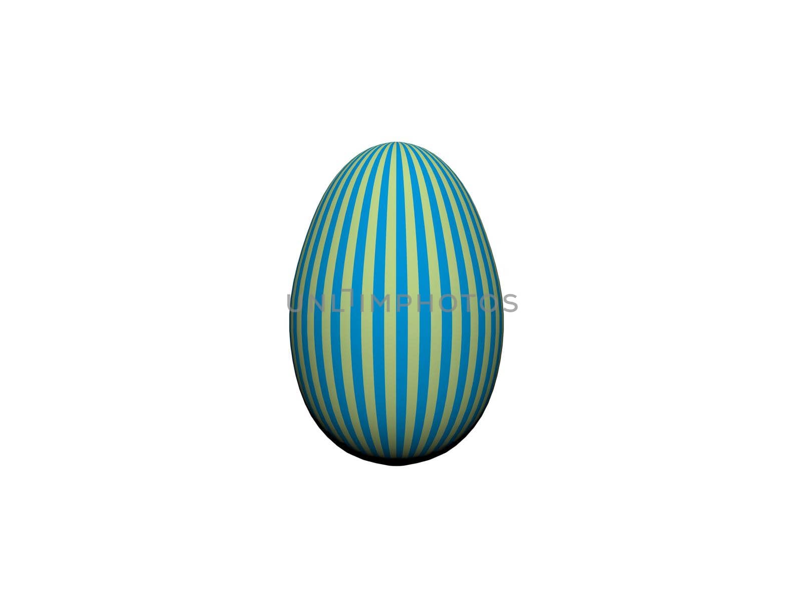 Colorful Easter egg in a row isolated on white - 3d rendering by mariephotos